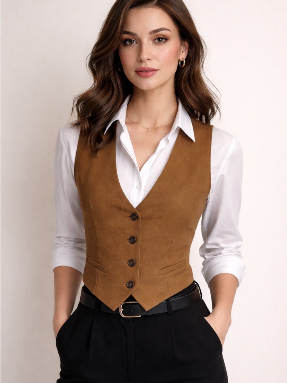 Babaton Playbook Vest Aritzia Saville Camel Tailored Wool Blend Vest BNWT 2XS